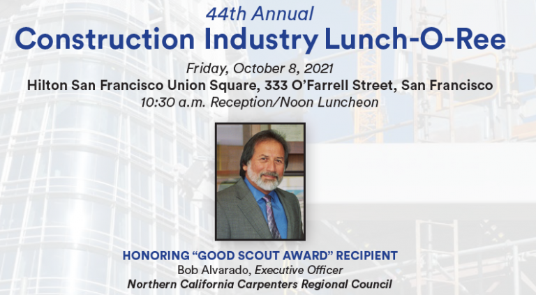 Featured honoree at 2021 Construction Industry Lunch-o-Ree